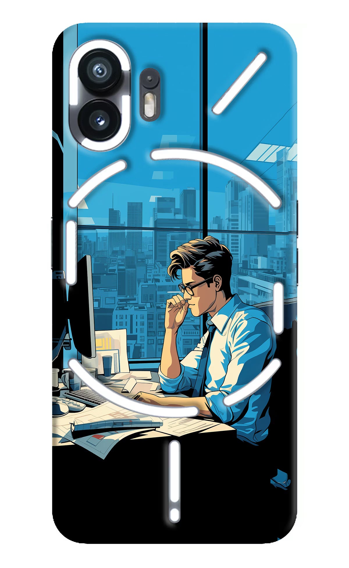 Focused Hustler (AI Generated) Nothing Phone 2 Hard Case Back Cover by Casekaro