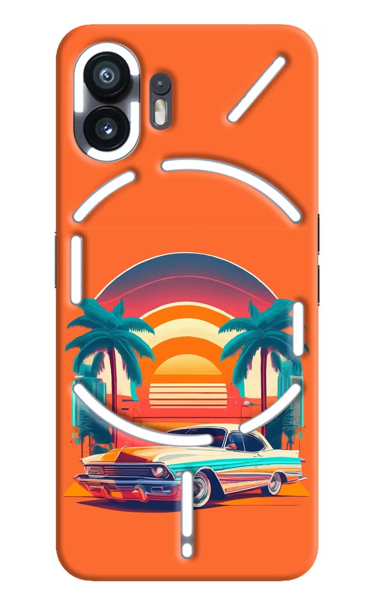 Palm Drive 80s Nothing Phone 2 Hard Case Back Cover by Casekaro