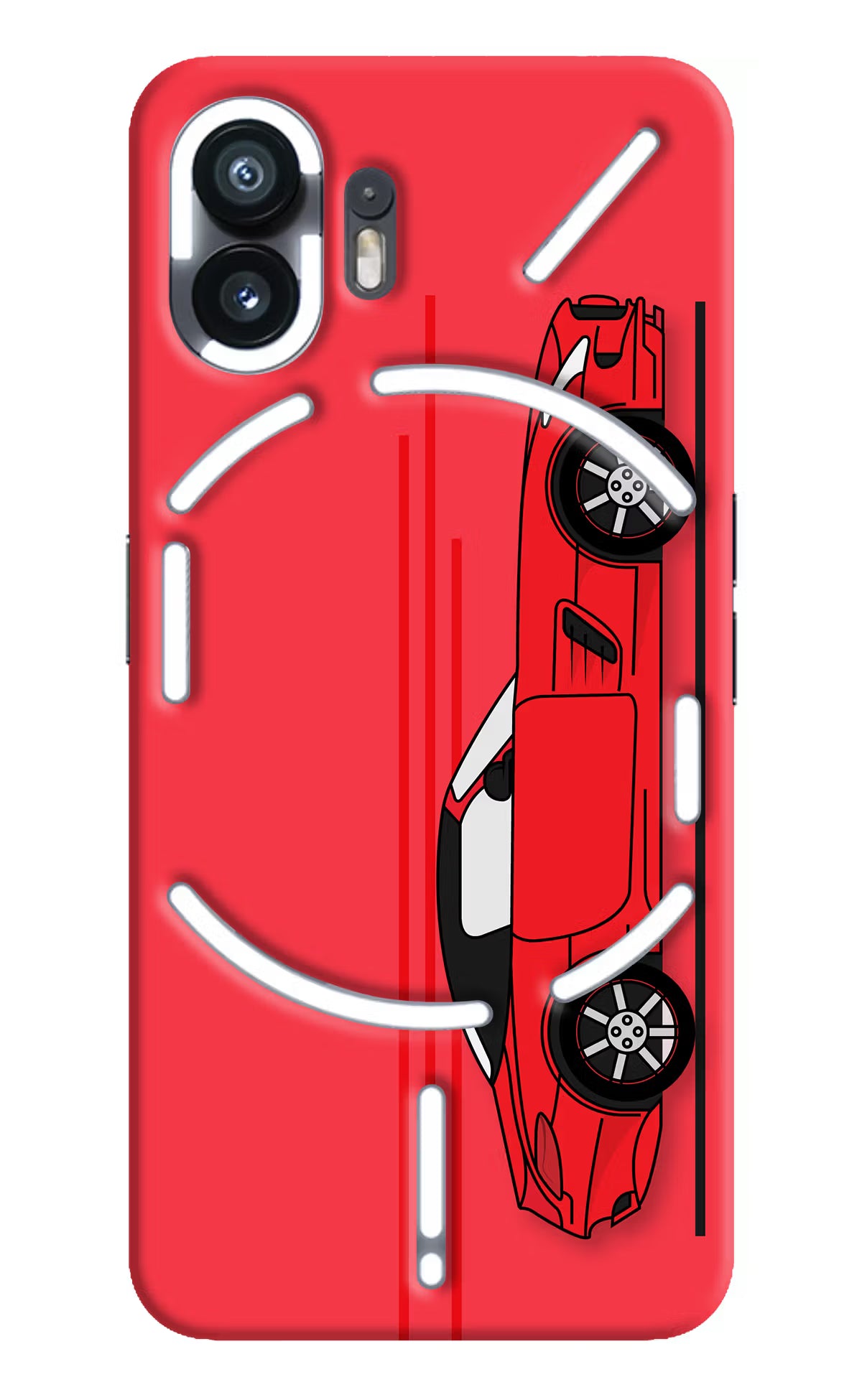 Red Velocity Nothing Phone 2 Hard Case Back Cover by Casekaro