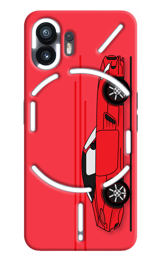 Red Velocity Nothing Phone 2 Hard Case Back Cover by Casekaro