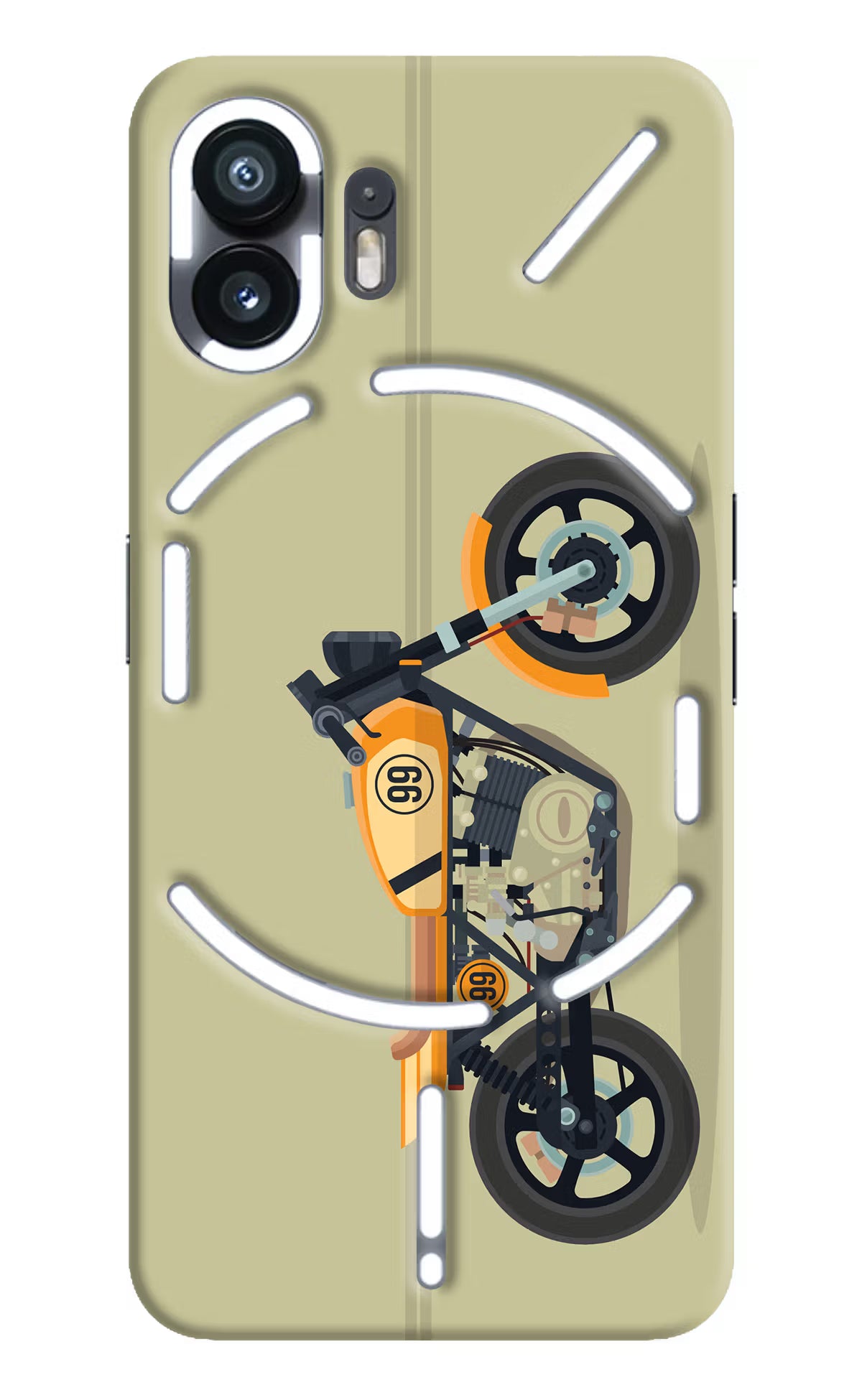 Vertical Speedster Nothing Phone 2 Hard Case Back Cover by Casekaro