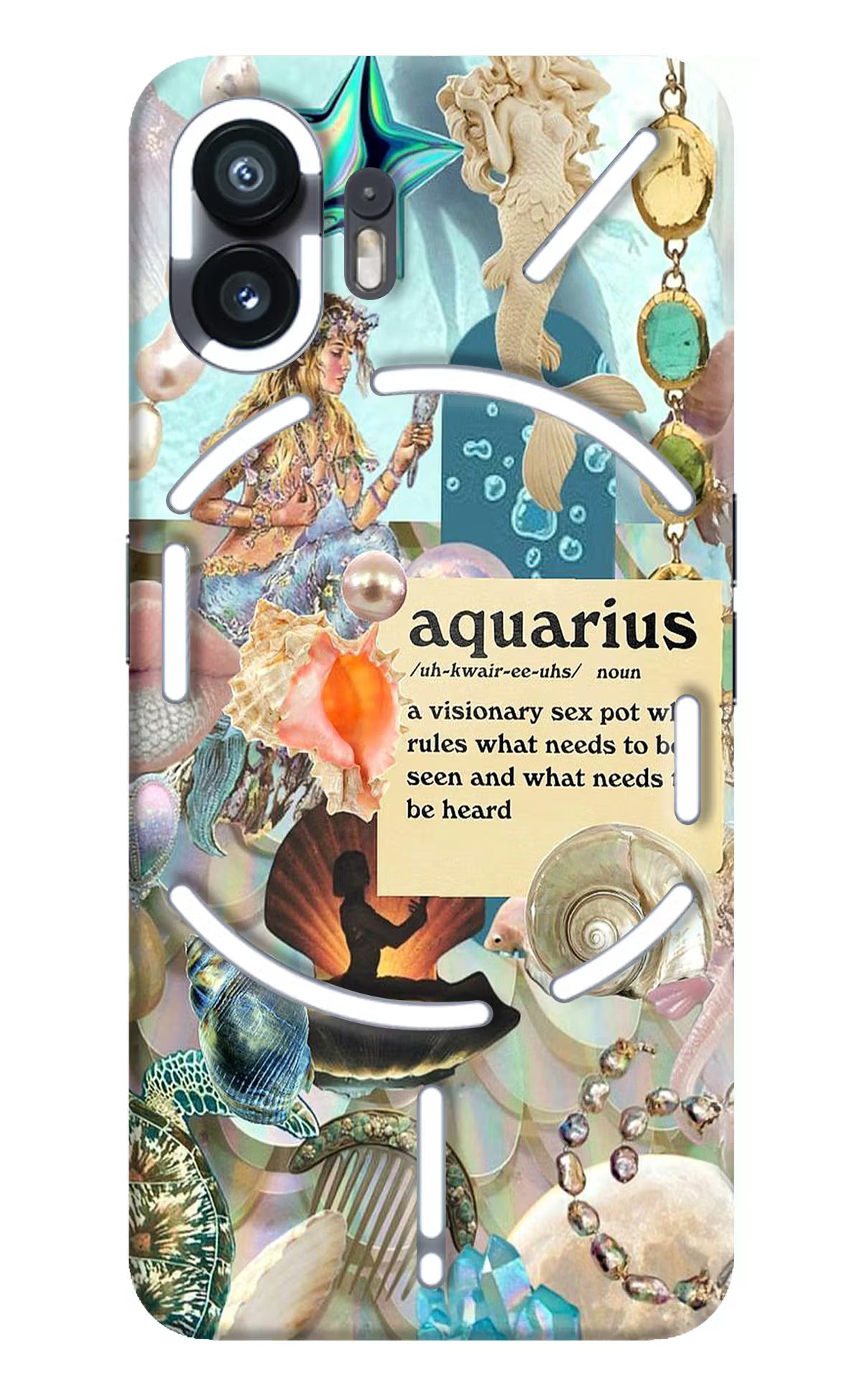 Aquarius Zodiac Nothing Phone 2 Hard Case Back Cover by Casekaro