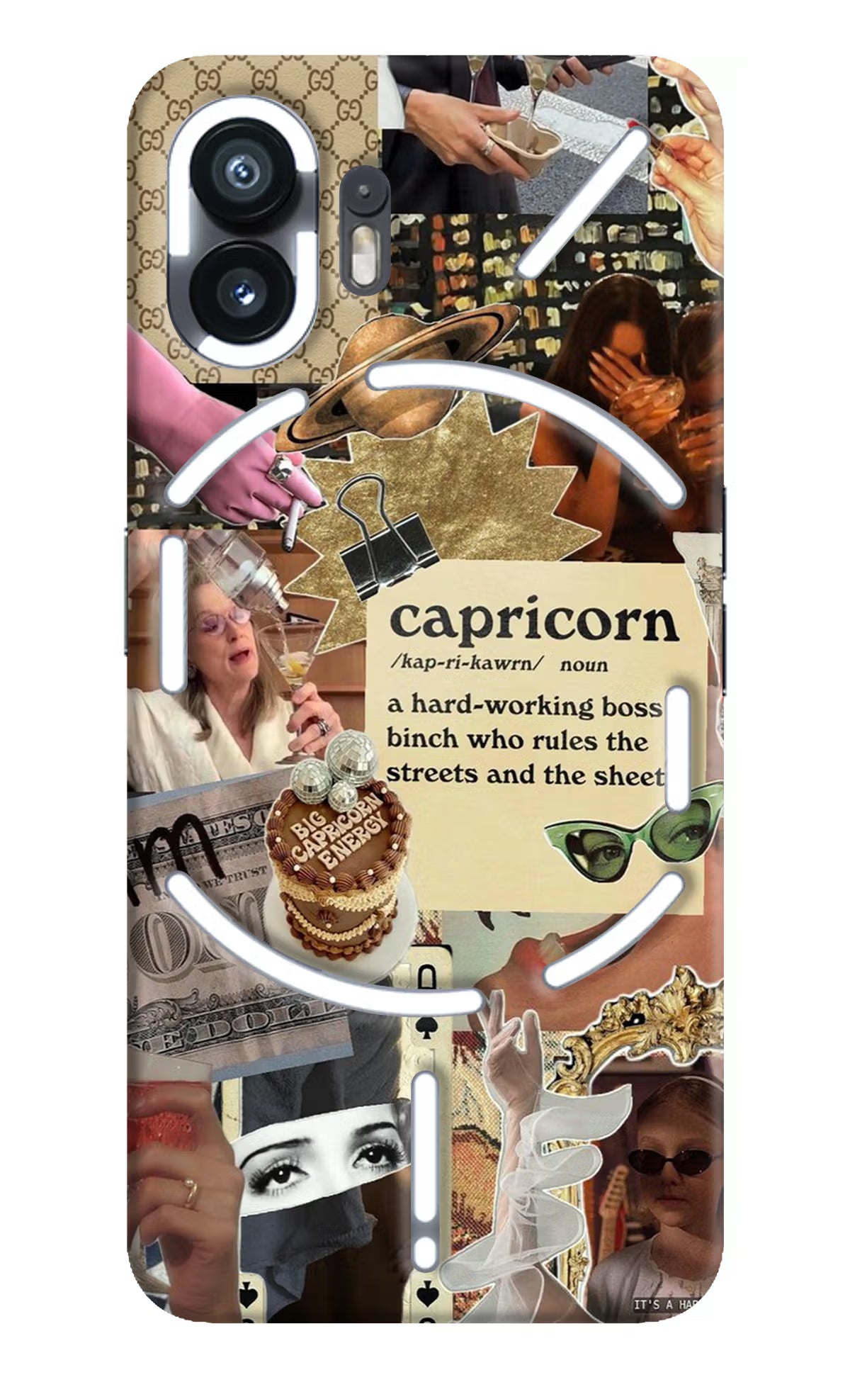 Capricorn Zodiac Nothing Phone 2 Hard Case Back Cover by Casekaro