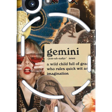 Gemini Zodiac Nothing Phone 2 Hard Case Back Cover by Casekaro