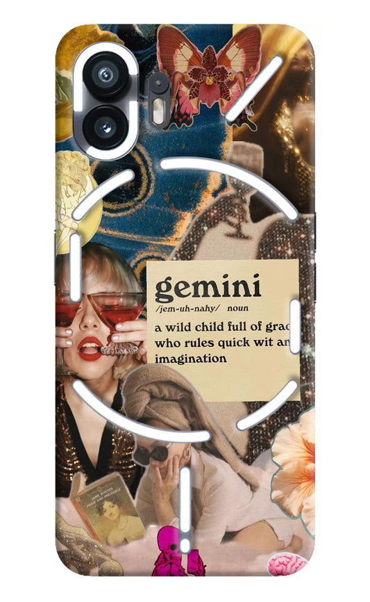 Gemini Zodiac Nothing Phone 2 Hard Case Back Cover by Casekaro