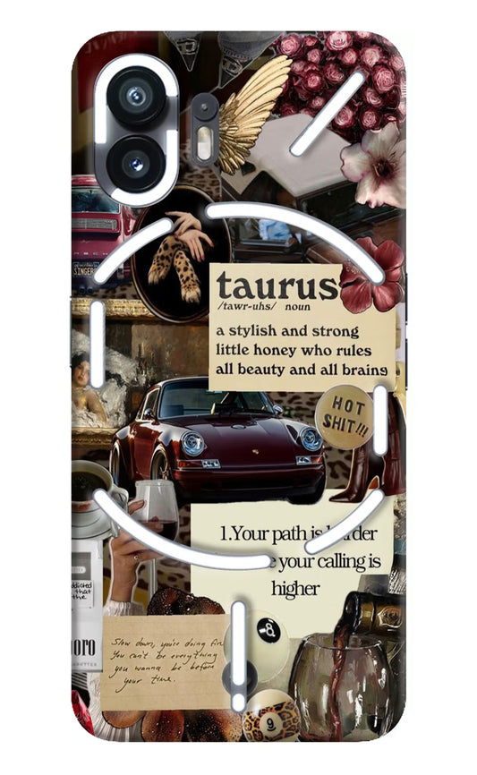Taurus Zodiac Nothing Phone 2 Hard Case Back Cover by Casekaro
