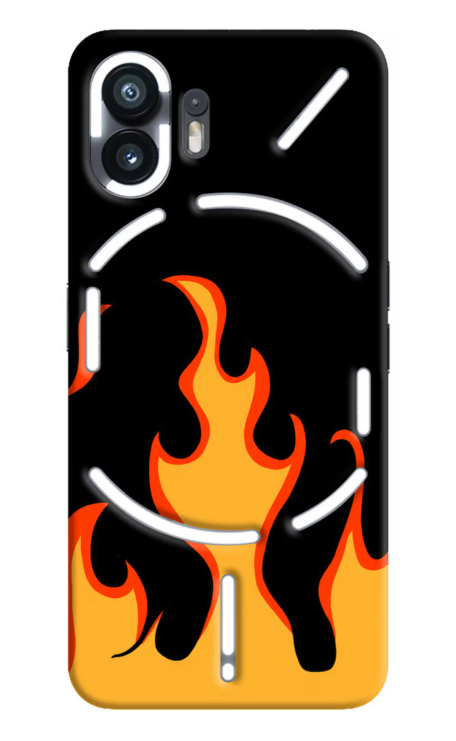 Fired Up – Black Nothing Phone 2 Hard Case Back Cover by Casekaro