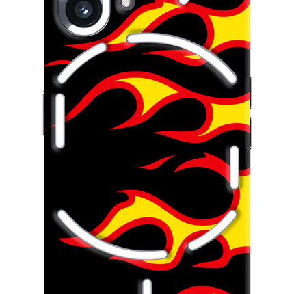 Side Sweep Flames Nothing Phone 2 Hard Case Back Cover by Casekaro