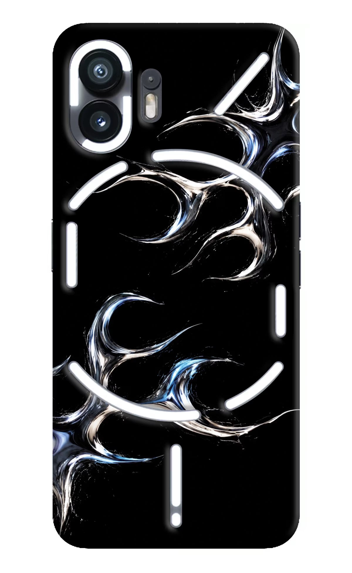 Chrome Tribal Nothing Phone 2 Hard Case Back Cover by Casekaro