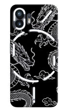Twin Dragons Nothing Phone 2 Hard Case Back Cover by Casekaro