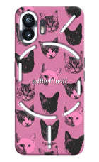 Pink Cats Nothing Phone 2 Hard Case Back Cover by Casekaro