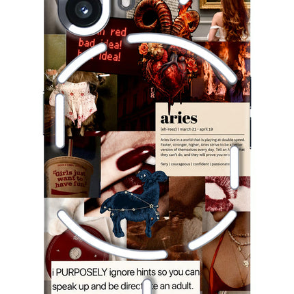Zodiac Aries Nothing Phone 2 Hard Case Back Cover by Casekaro