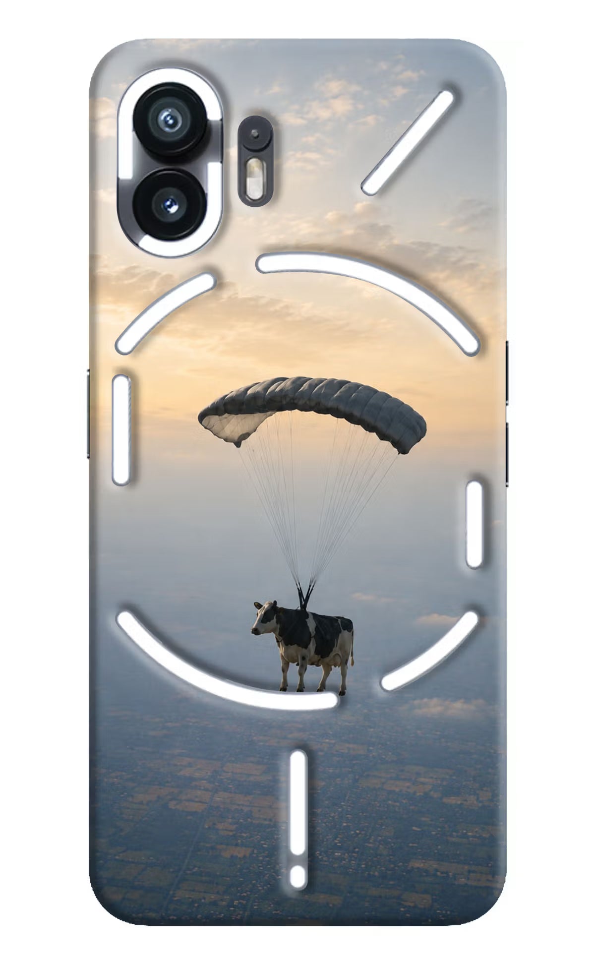 Skydiving Cow Nothing Phone 2 Back Cover