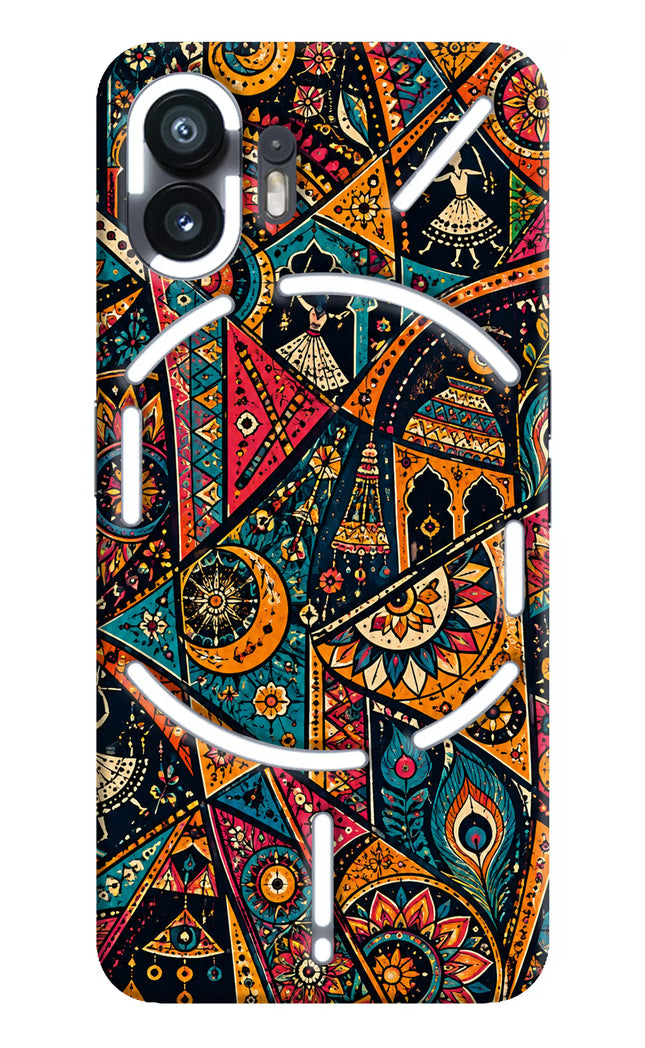 Folk Print Nothing Phone 2 Hard Case Back Cover by Casekaro