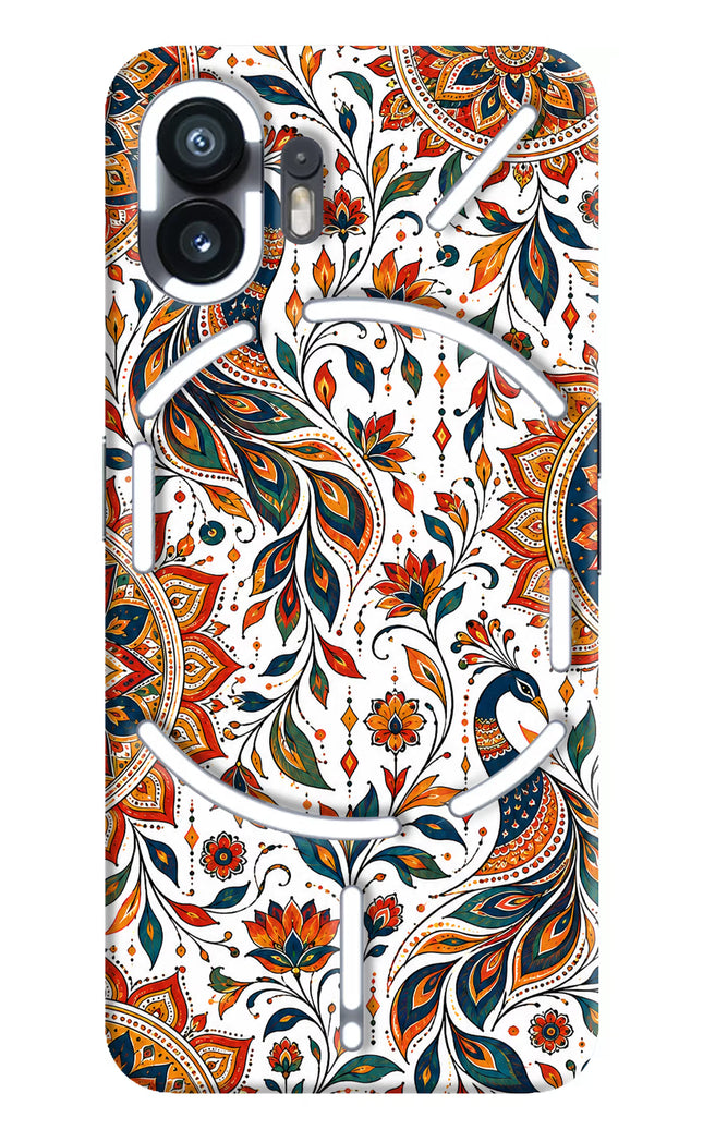 White Mayura Nothing Phone 2 Hard Case Back Cover by Casekaro