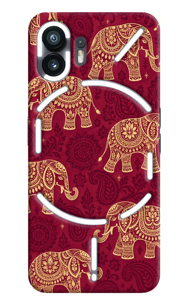 Maroon Elephant Nothing Phone 2 Hard Case Back Cover by Casekaro