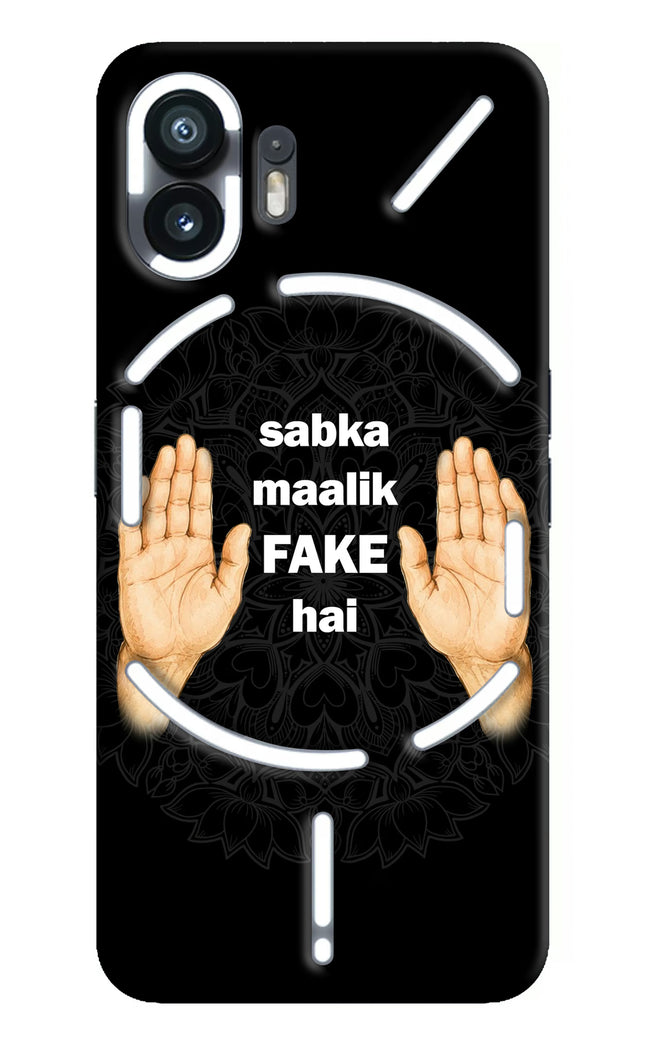 Sabka Malik Fake Nothing Phone 2 Hard Case Back Cover by Casekaro