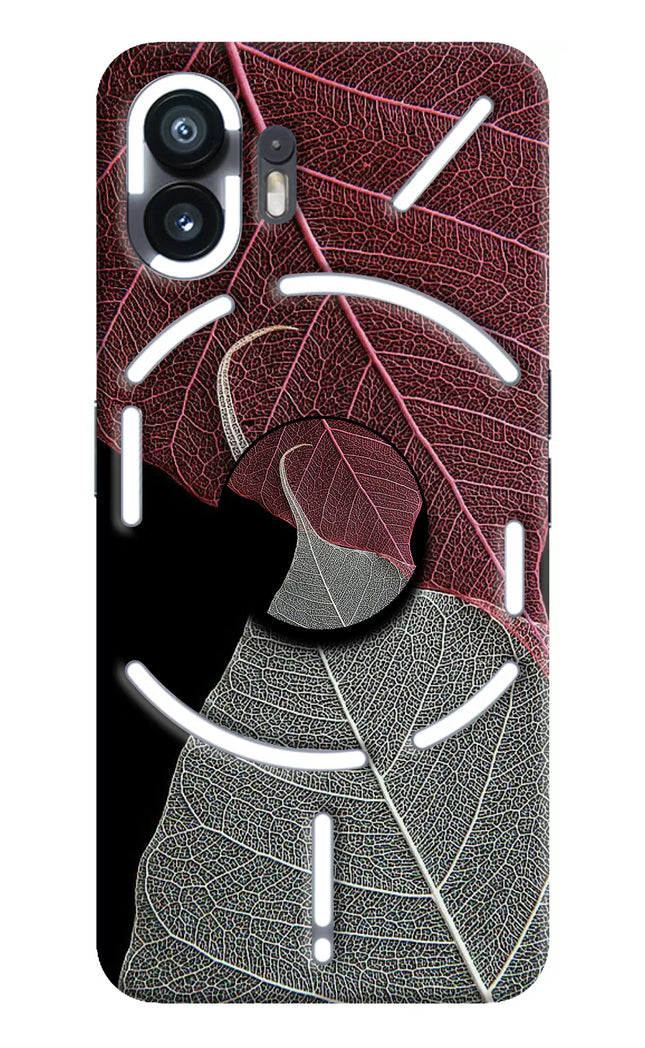 Leaf Pattern Nothing Phone 2 Pop Case by Casekaro