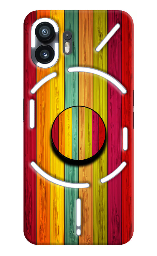 Multicolor Wooden Nothing Phone 2 Pop Case