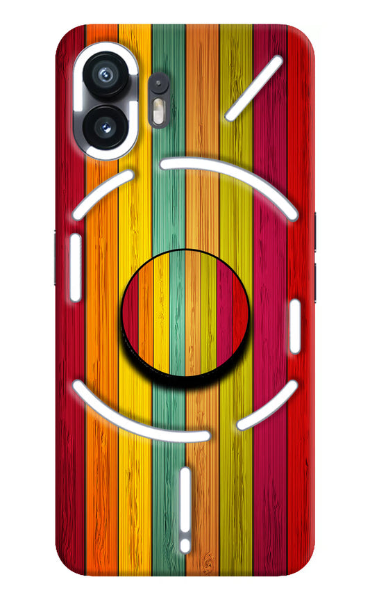 Multicolor Wooden Nothing Phone 2 Pop Case by Casekaro