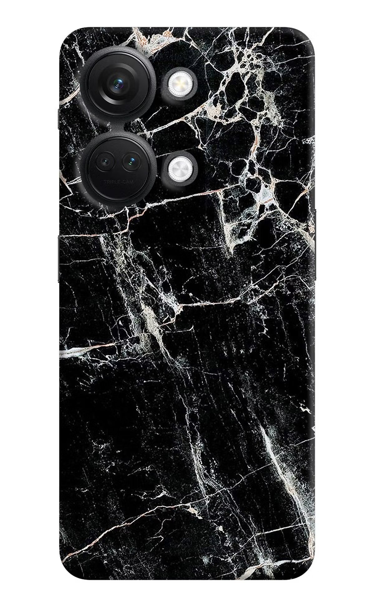 Black Marble Texture OnePlus Nord 3 5G Hard Case Back Cover by Casekaro