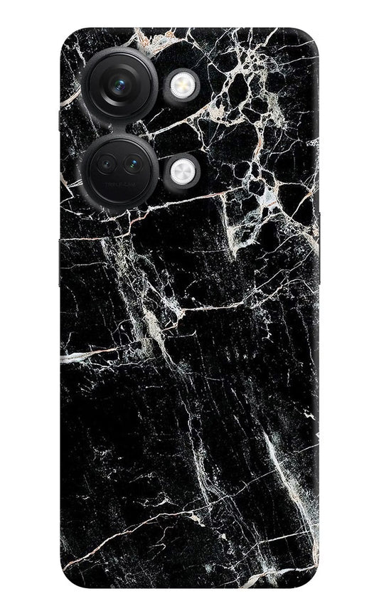 Black Marble Texture OnePlus Nord 3 5G Hard Case Back Cover by Casekaro