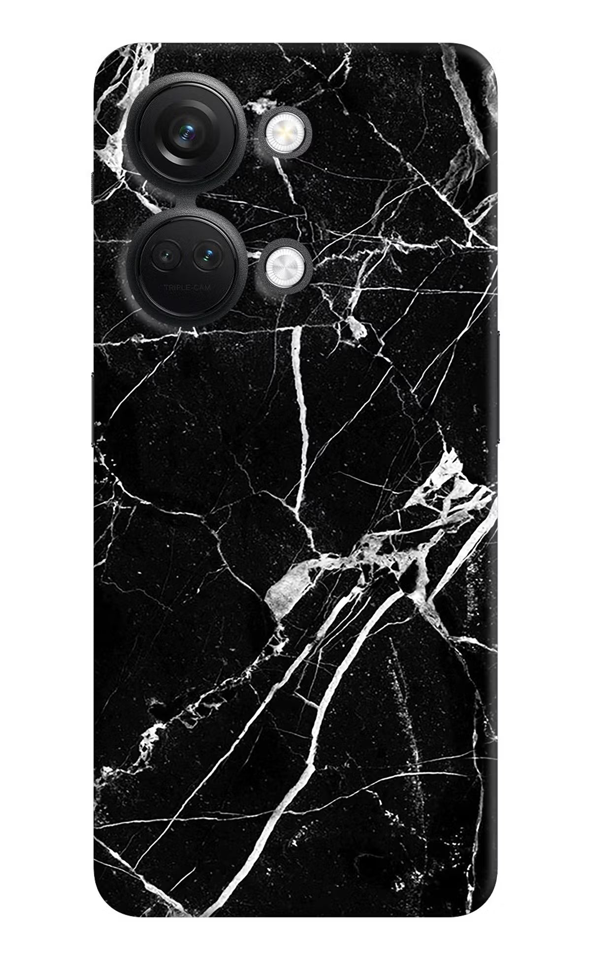Black Marble Pattern OnePlus Nord 3 5G Hard Case Back Cover by Casekaro