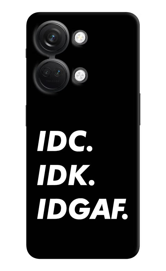 Idc Idk Idgaf OnePlus Nord 3 5G Hard Case Back Cover by Casekaro