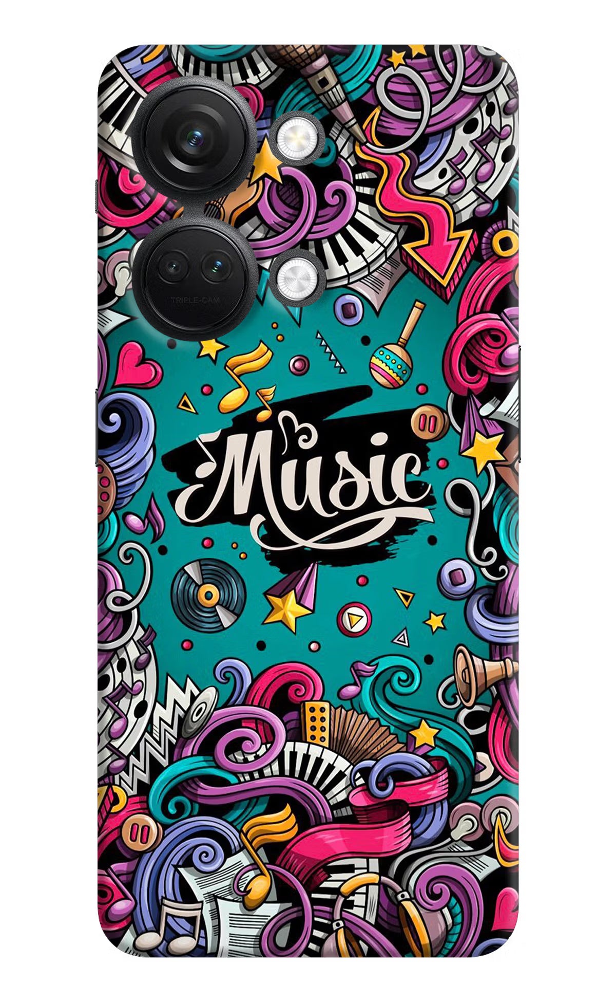 Music Graffiti OnePlus Nord 3 5G Hard Case Back Cover by Casekaro