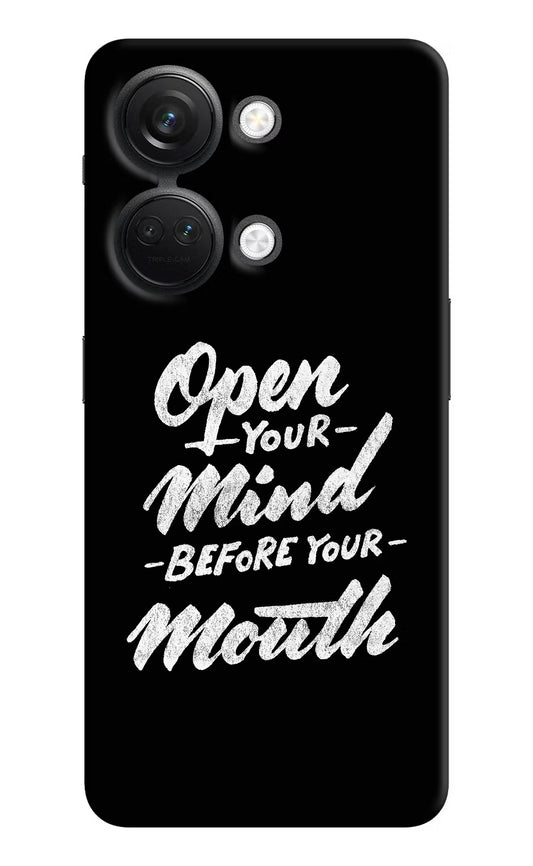 Open Your Mind Before Your Mouth OnePlus Nord 3 5G Hard Case Back Cover by Casekaro