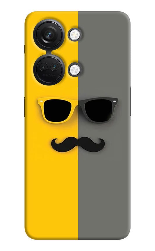 Sunglasses with Mustache OnePlus Nord 3 5G Hard Case Back Cover by Casekaro