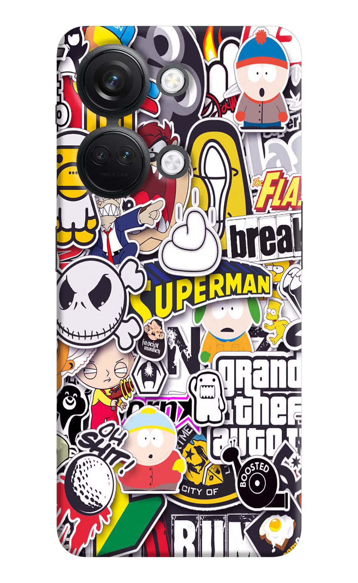 Sticker Bomb OnePlus Nord 3 5G Hard Case Back Cover by Casekaro