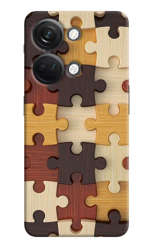 Wooden Puzzle OnePlus Nord 3 5G Hard Case Back Cover by Casekaro