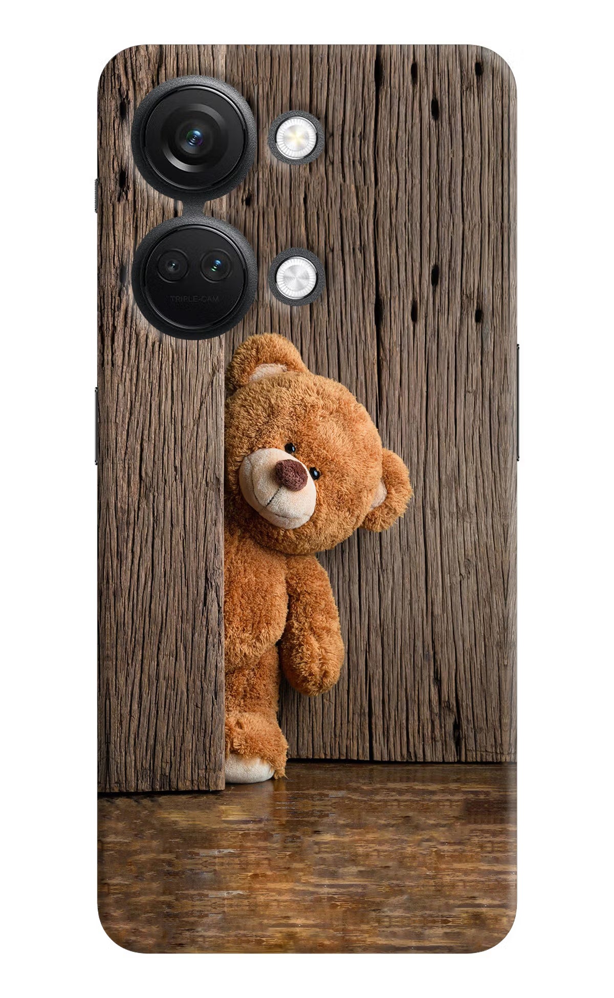 Teddy Wooden OnePlus Nord 3 5G Hard Case Back Cover by Casekaro