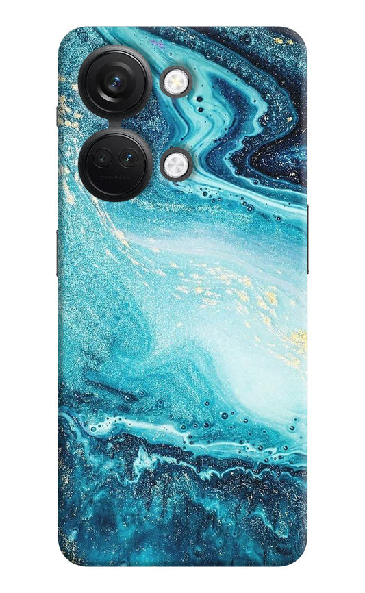Blue Glitter Marble OnePlus Nord 3 5G Hard Case Back Cover by Casekaro