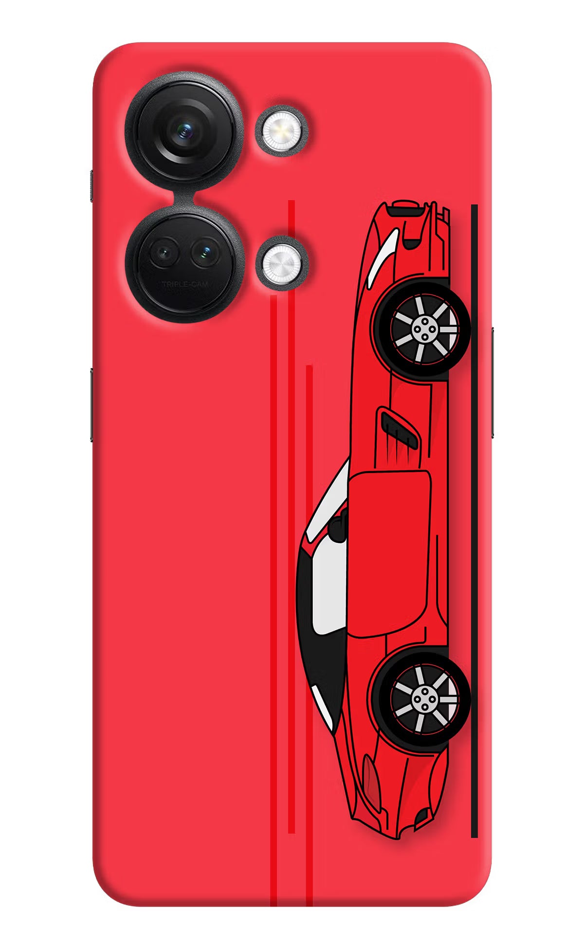 Red Velocity OnePlus Nord 3 5G Hard Case Back Cover by Casekaro