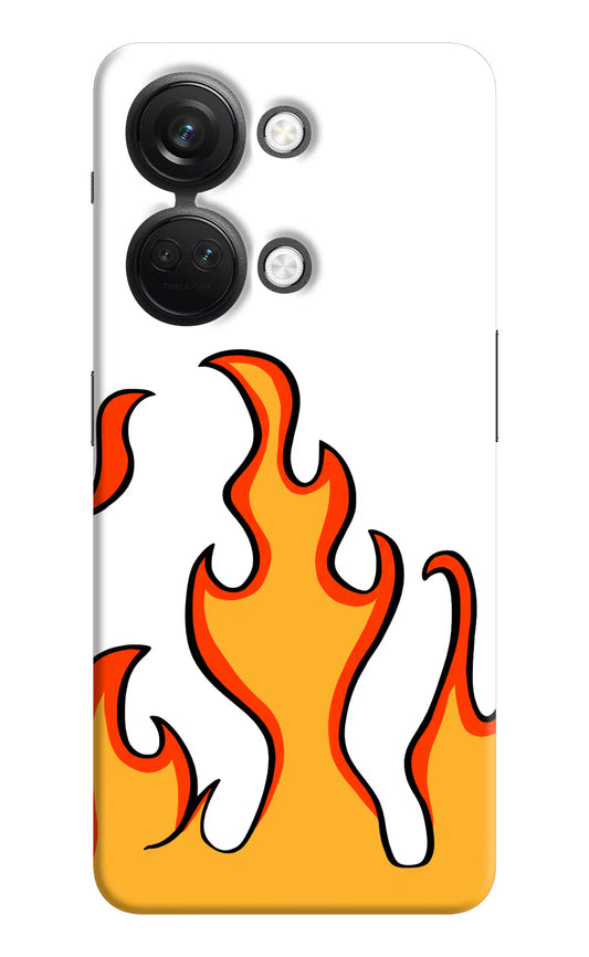 Fired Up – White OnePlus Nord 3 5G Hard Case Back Cover by Casekaro