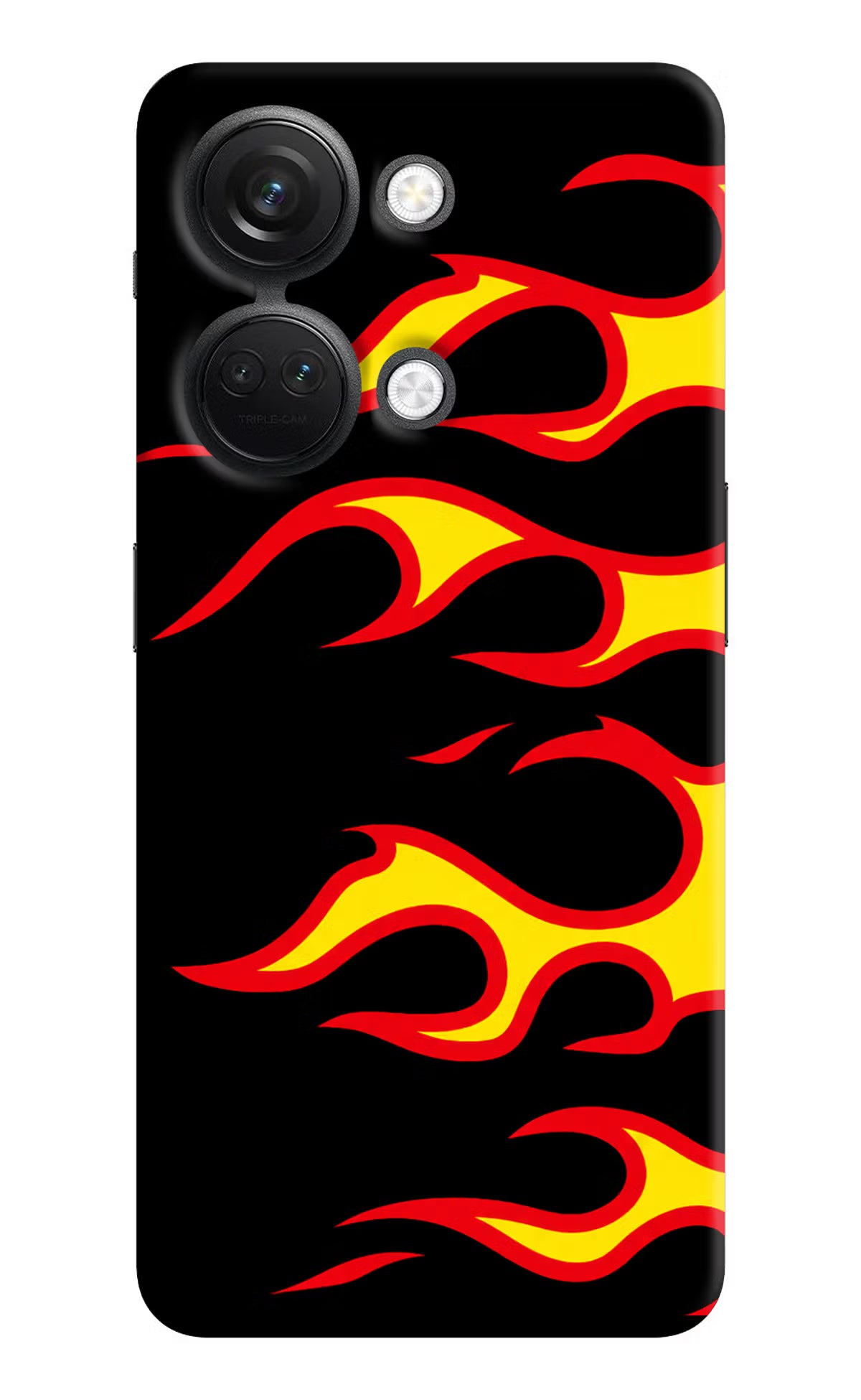 Side Sweep Flames OnePlus Nord 3 5G Hard Case Back Cover by Casekaro