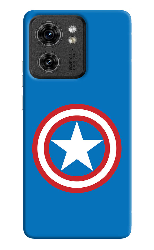 Captain America Logo Moto Edge 40 Hard Case Back Cover by Casekaro