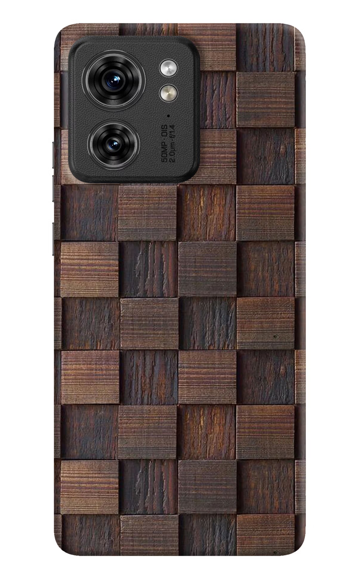 Wooden Cube Design Moto Edge 40 Hard Case Back Cover by Casekaro