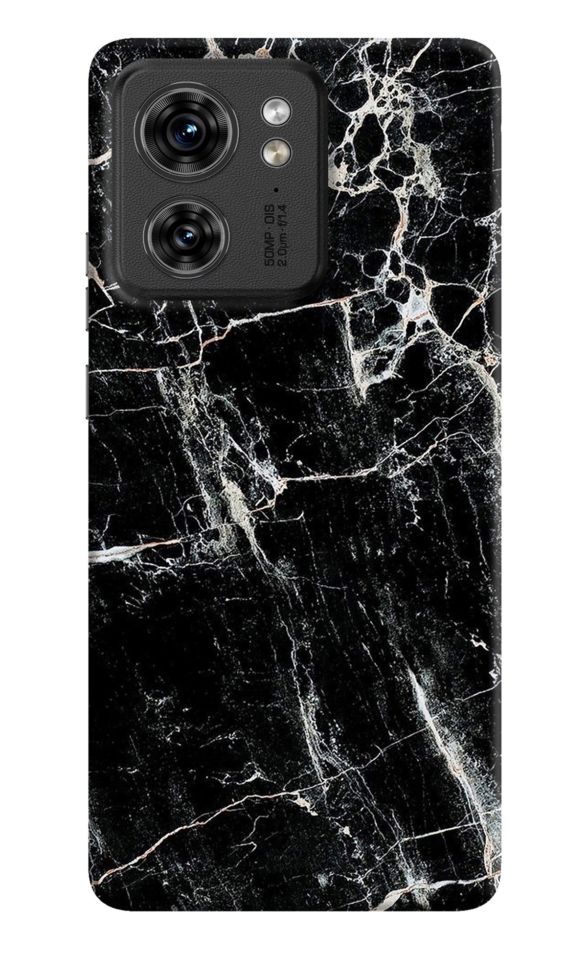 Black Marble Texture Moto Edge 40 Back Cover