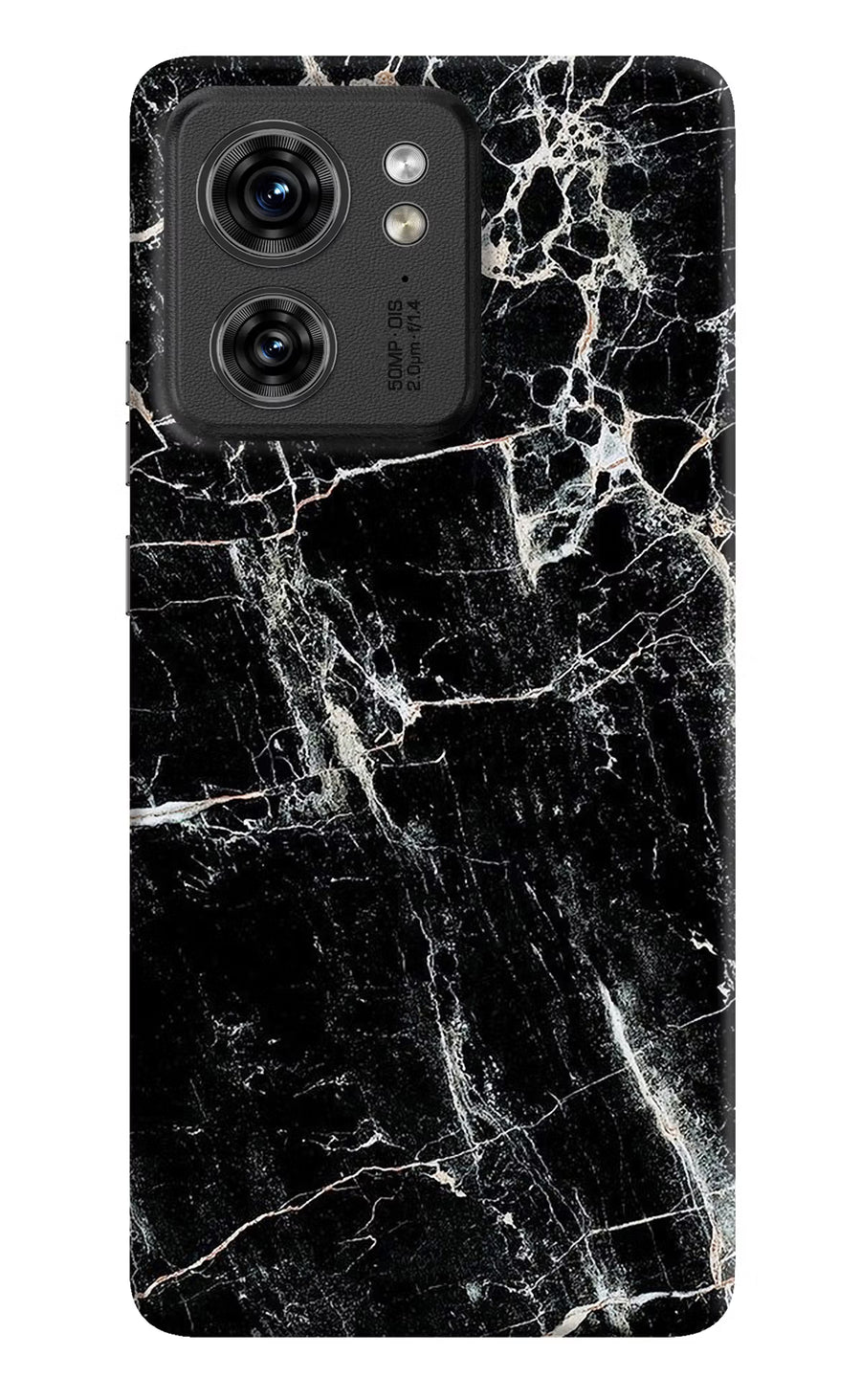 Black Marble Texture Moto Edge 40 Back Cover, Hard case