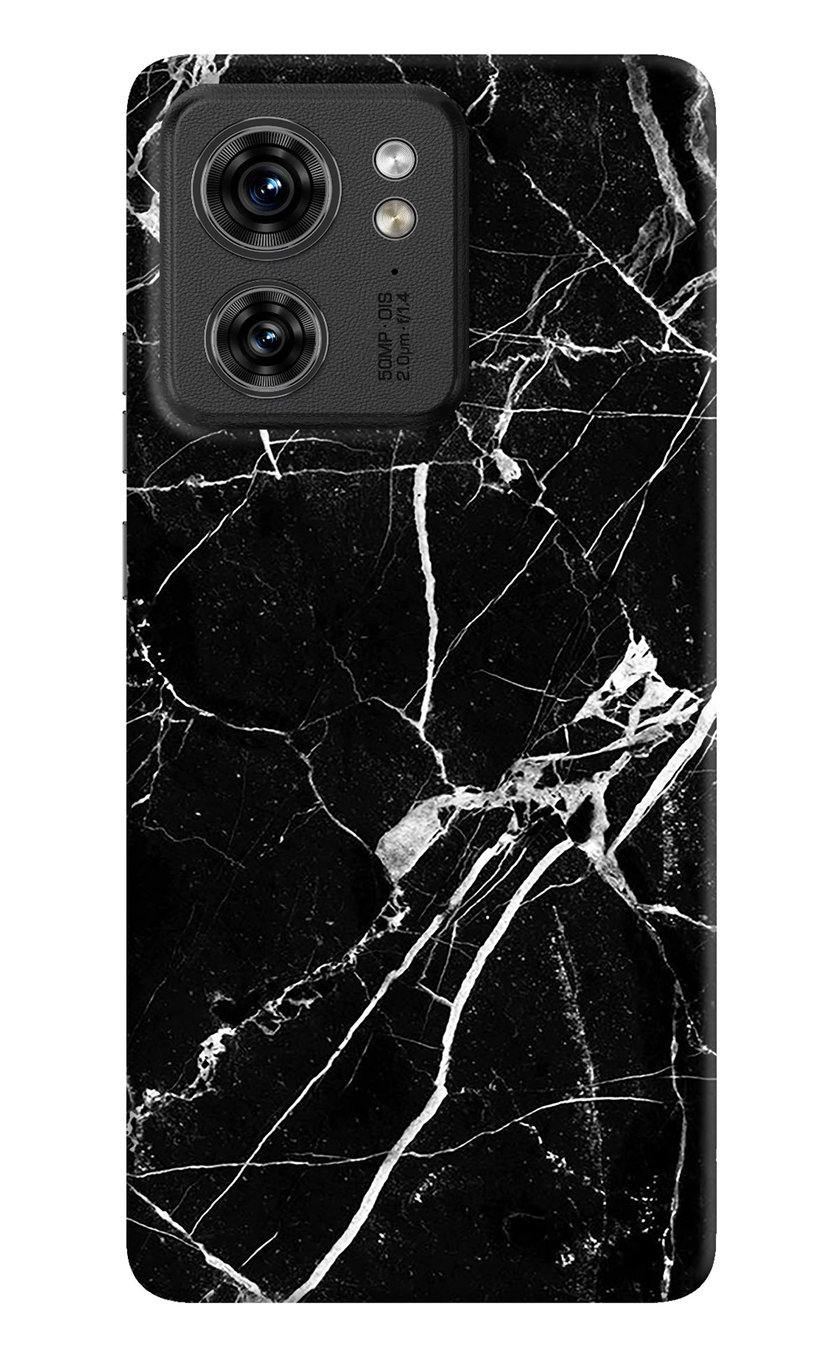 Black Marble Pattern Moto Edge 40 Back Cover