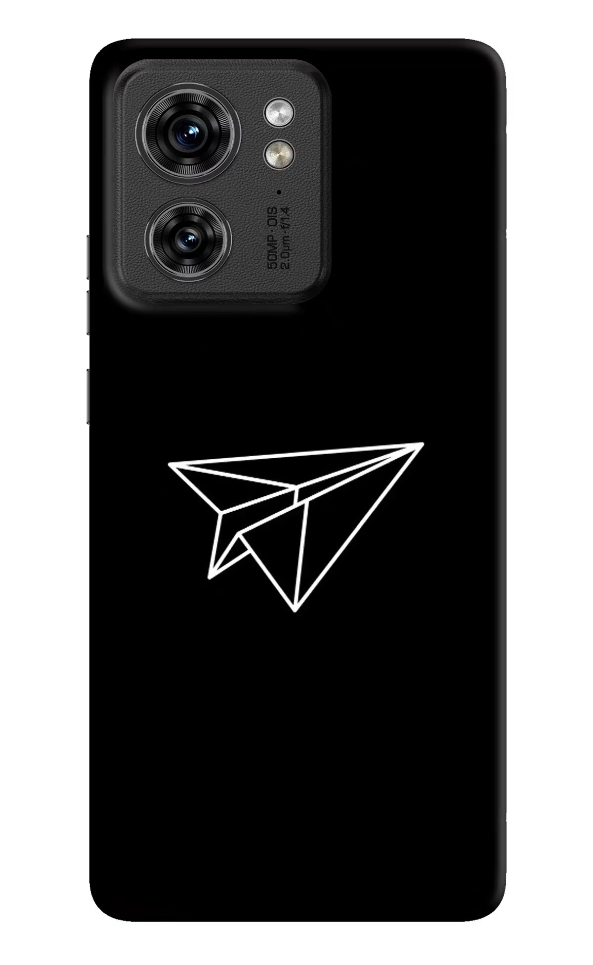 Paper Plane White Moto Edge 40 Hard Case Back Cover by Casekaro