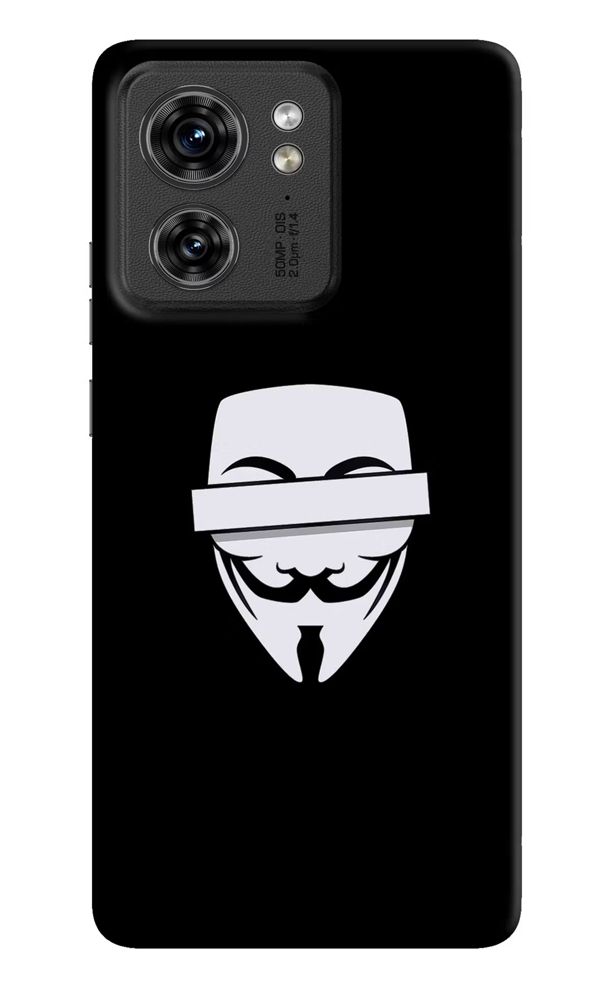 Anonymous Face Moto Edge 40 Hard Case Back Cover by Casekaro