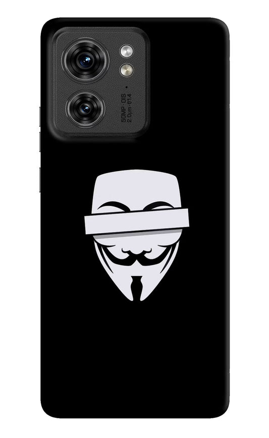 Anonymous Face Moto Edge 40 Hard Case Back Cover by Casekaro