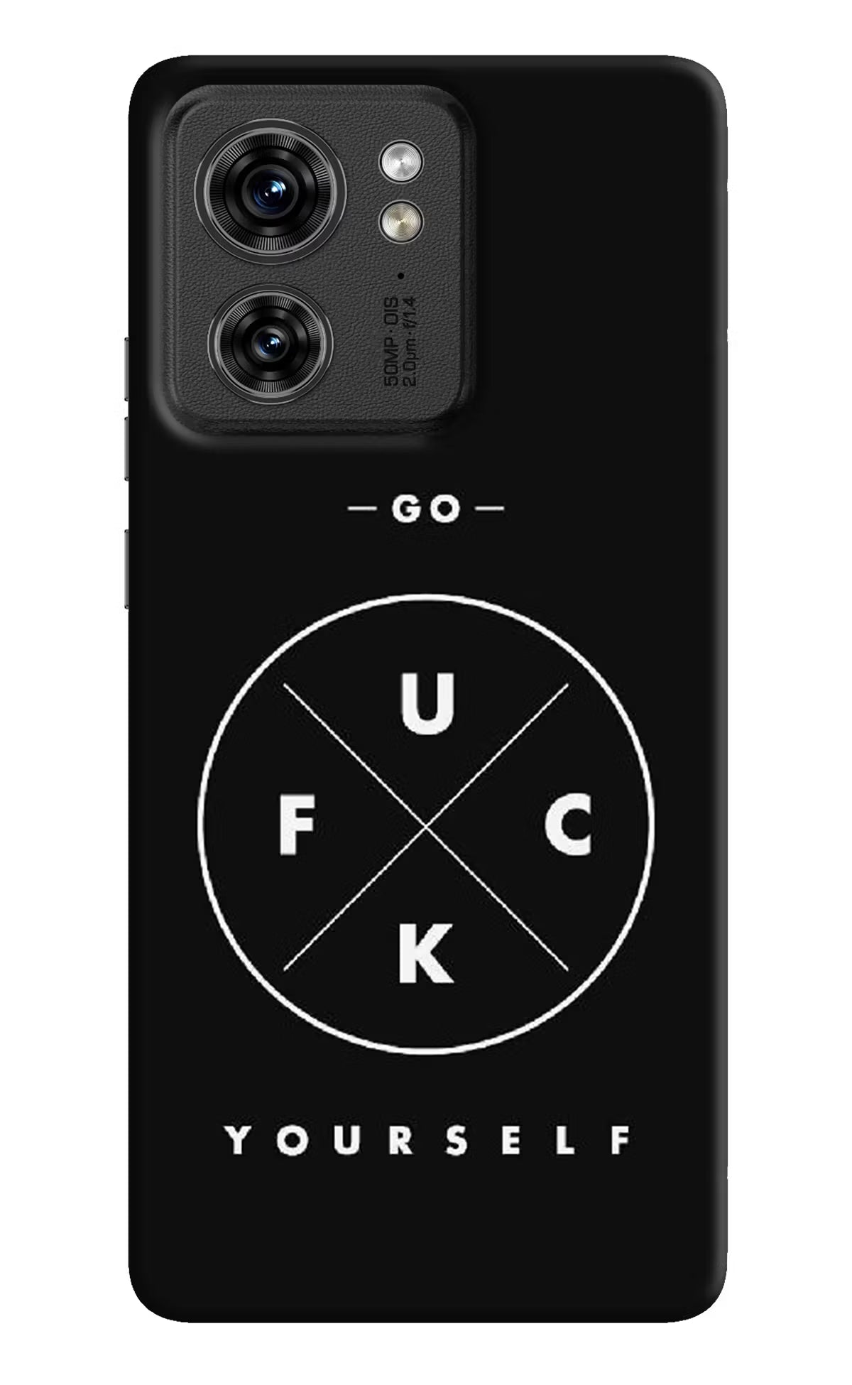 Go Fuck Yourself Moto Edge 40 Hard Case Back Cover by Casekaro