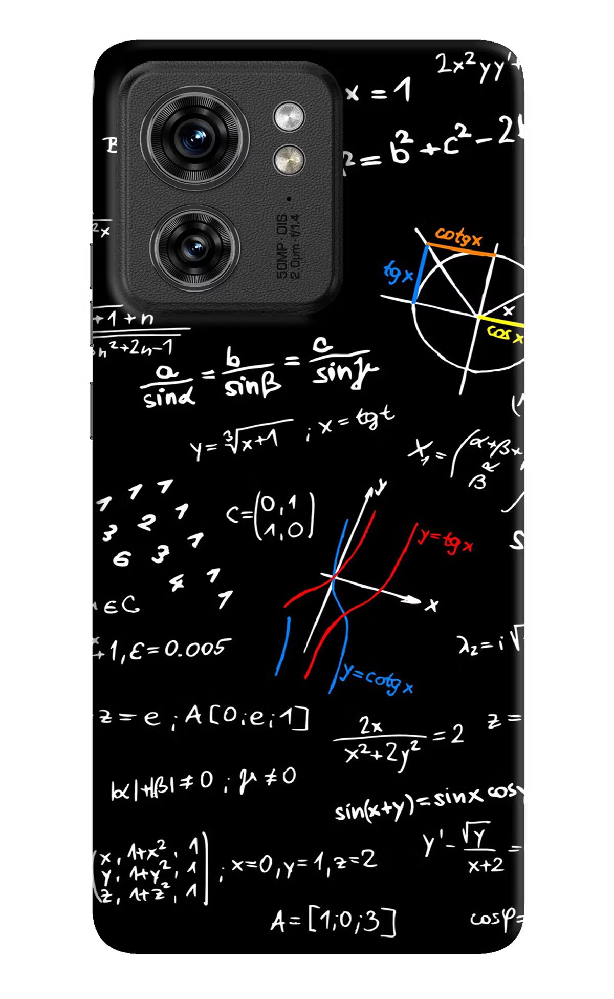 Mathematics Formula Moto Edge 40 Hard Case Back Cover by Casekaro