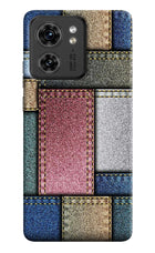 Multicolor Jeans Moto Edge 40 Hard Case Back Cover by Casekaro