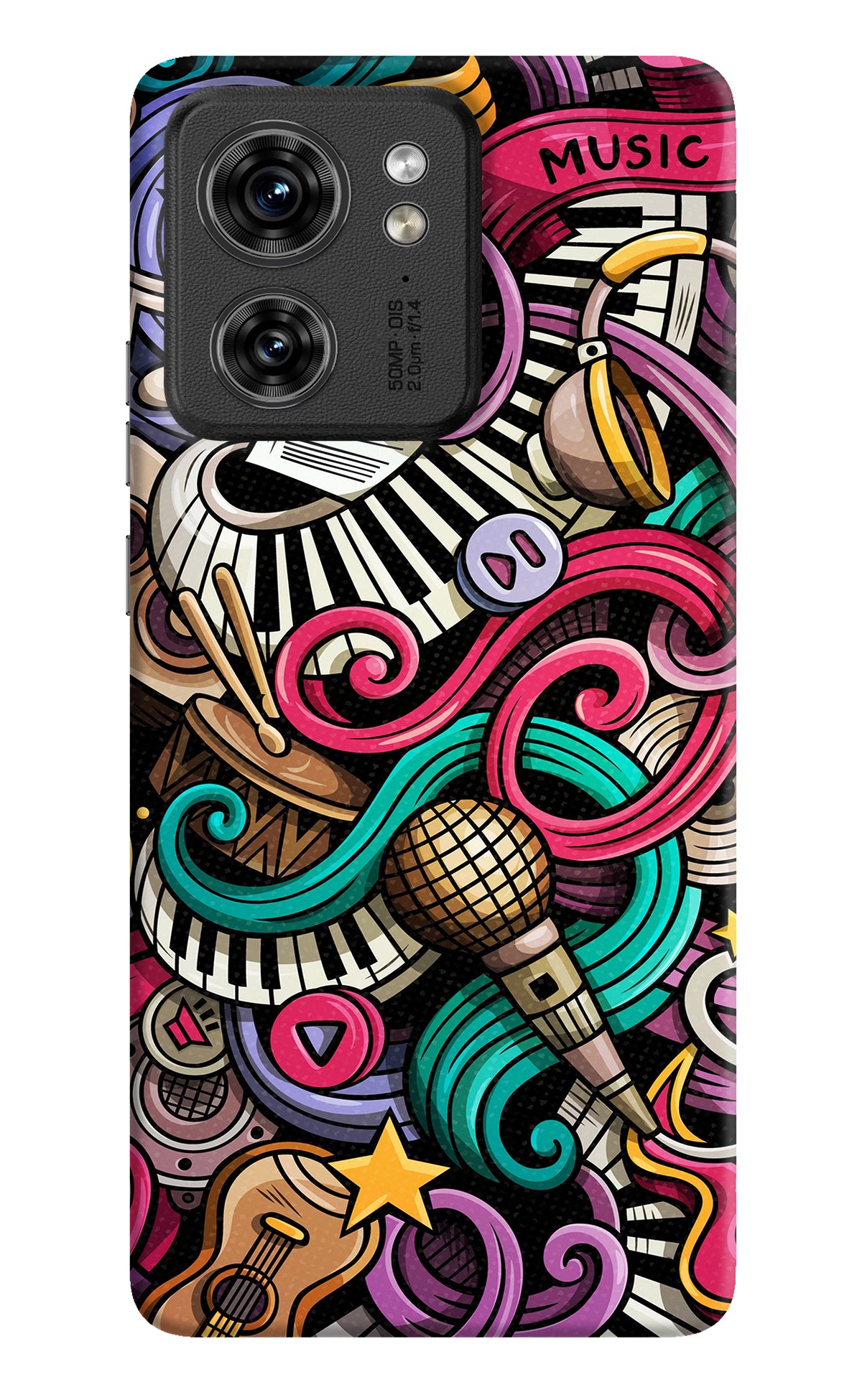 Music Abstract Moto Edge 40 Back Cover